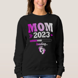 Womens Women Mum 2023 Loading Expectant Mother Off Sweatshirt