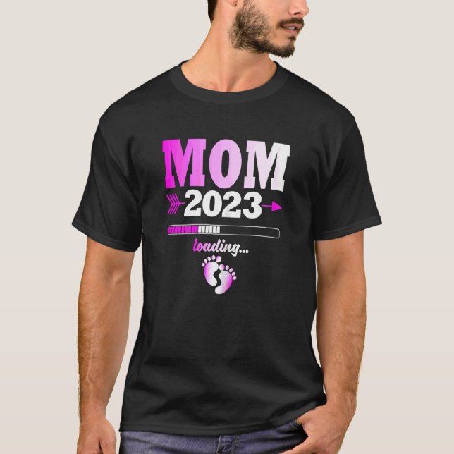 Womens Women Mum 2023 Loading Expectant Mother Off T-Shirt (Front)