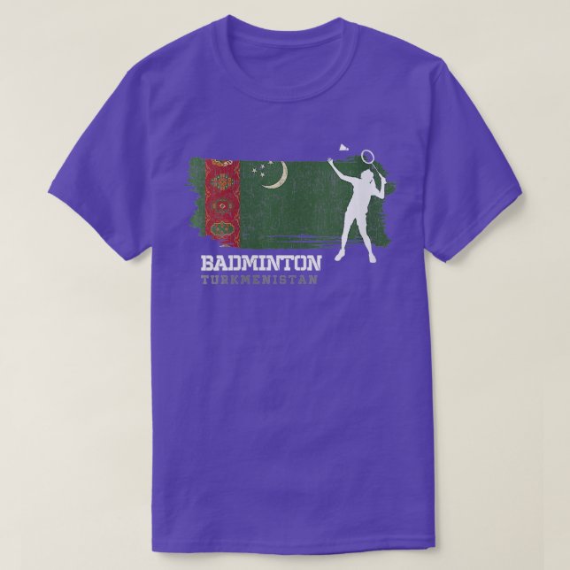 Womens Womens Badminton Turkmenistan Net Games Pla T-Shirt (Design Front)