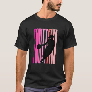 Womens Womens Basketball 45th Birthday Retro 45 Su T-Shirt
