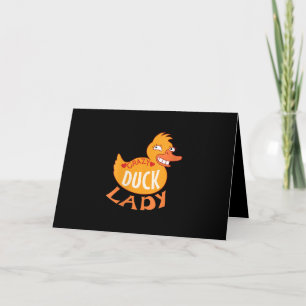 Womens Womens Duck Lady Gift Duckling And Ducky Card