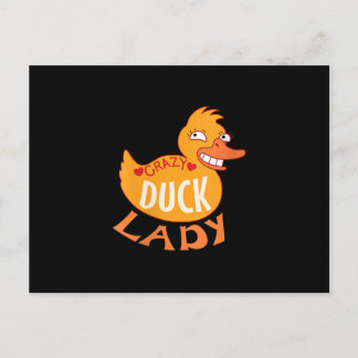 Womens Womens Duck Lady Gift Duckling And Ducky Holiday Postcard