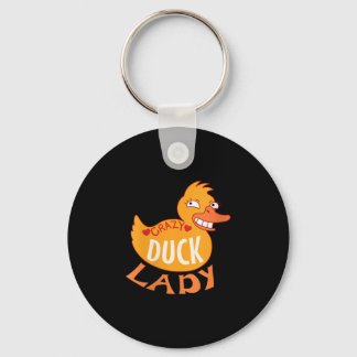 Womens Womens Duck Lady Gift Duckling And Ducky Key Ring