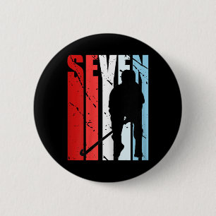 Womens Womens Field Hockey 35th Birthday Player Te 6 Cm Round Badge