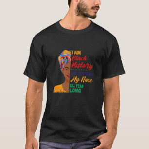 Womens Womens I Am Black History Powerful Woman - T-Shirt