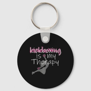 Womens Womens Kickboxing Is My Therapy , Kickboxin Key Ring