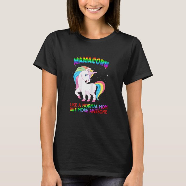 Womens Women's Mamacorn Unicorn Costume Mum Mother T-Shirt (Front)
