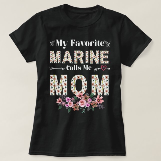Womens Womens My Favourite Marine Calls Me Mum Shi T-Shirt (Design Front)