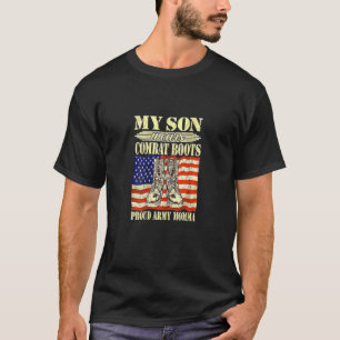 Womens Womens My Son Wears Combat Boots Military T-Shirt