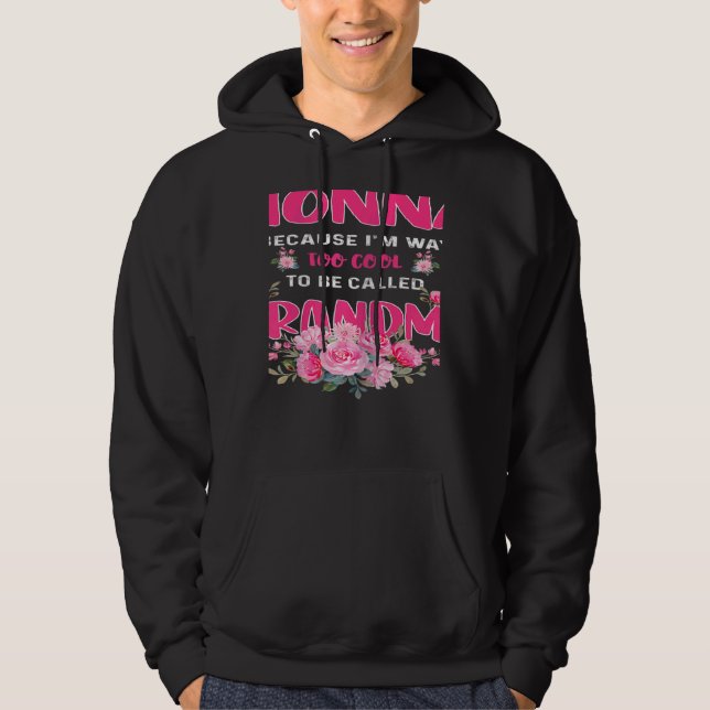 Womens Womens Nonna Because Im Way Too Cool To Be  Hoodie (Front)