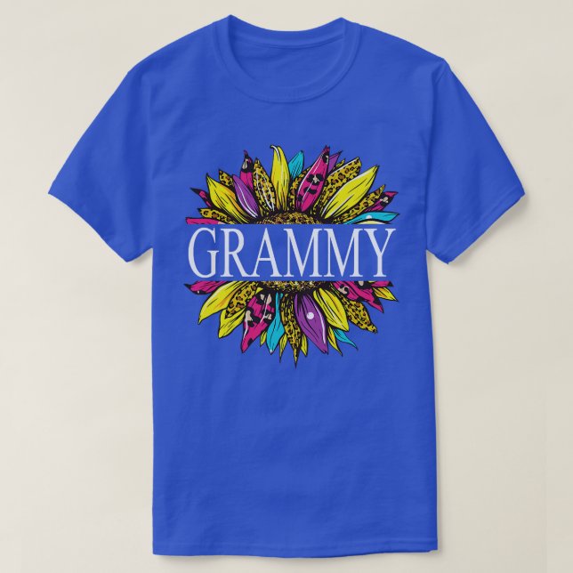 Womens Womens Personalised Grammy Sunflower Grandm T-Shirt (Design Front)
