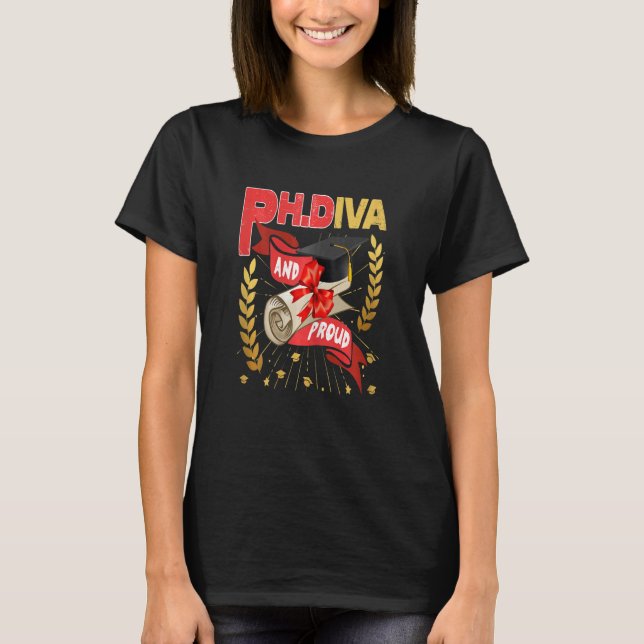 Womens Womens Ph Diva Phd Graduate Ph D Graduation T-Shirt (Front)