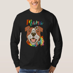 Womens Women's Pitbull Mum Dog Pittie Mama Happy T-Shirt