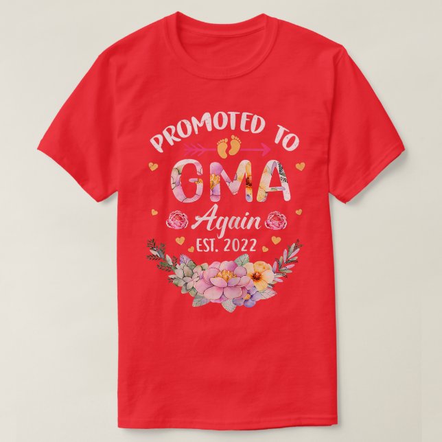 Womens Womens Promoted To Gma Again 2022 Flower Gr T-Shirt (Design Front)