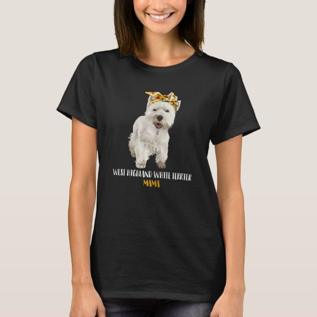 Womens Womens West Highland White Terrier Mama T-Shirt (Front)