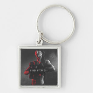 Women's Workout Inspiration - Crush Every Goal Key Ring