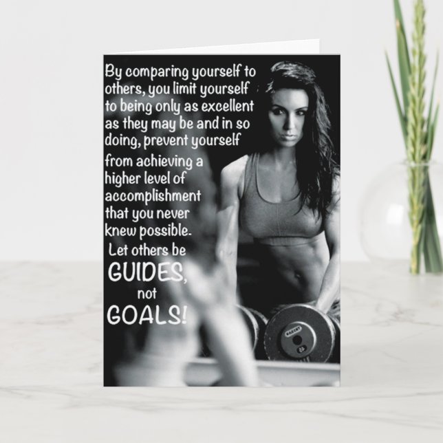 Women's Workout Motivation - Guides vs Goals Card (Front)