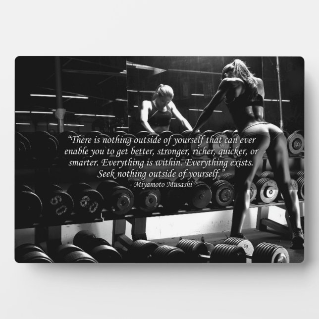 Women's Workout Motivational Plaque (Front)
