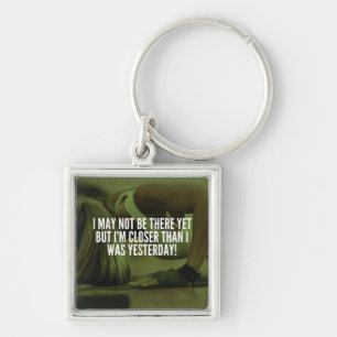 Women's Workout Motivational Words Key Ring