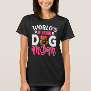 Womens World's Best Boxer Dog Mum Mother's Day T-Shirt