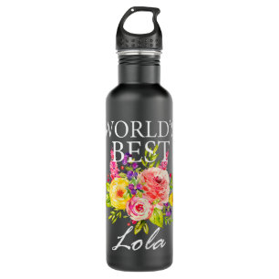 Womens World's Best Lola Filipino Grandma Mother's 710 Ml Water Bottle