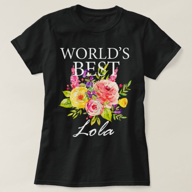 Womens World's Best Lola Filipino Grandma Mother's T-Shirt (Design Front)