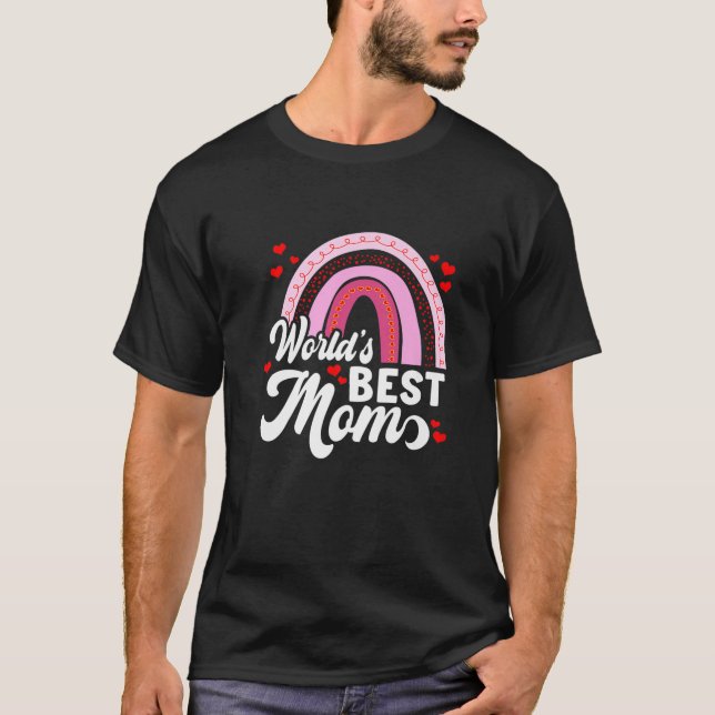 Women's World's Best Mum Rainbow T-Shirt (Front)