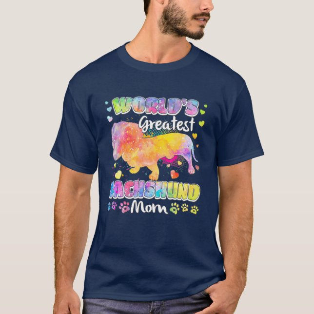 Womens World's Greatest Dachshund Colours For Moth T-Shirt (Front)