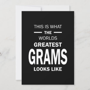 Womens Worlds Greatest Grams Grandma Gift Invitation