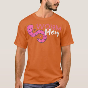 Womens Worm Farmer Mum Mother Vermiculture Red Wig T-Shirt