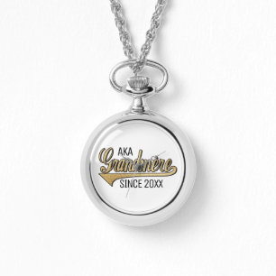 Women's Wraparound Silver Watch Grandmere/Grandmom