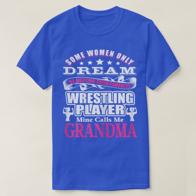 Womens WRESTLING  Grandma Funny cotton t s  T-Shirt (Design Front)
