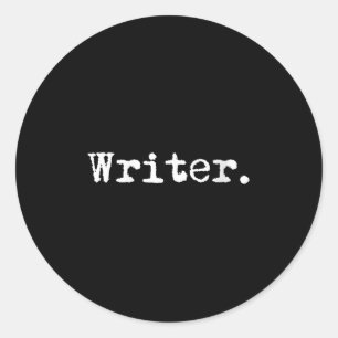 Womens Writer Funny Writing Book Au Novelist Gift Classic Round Sticker