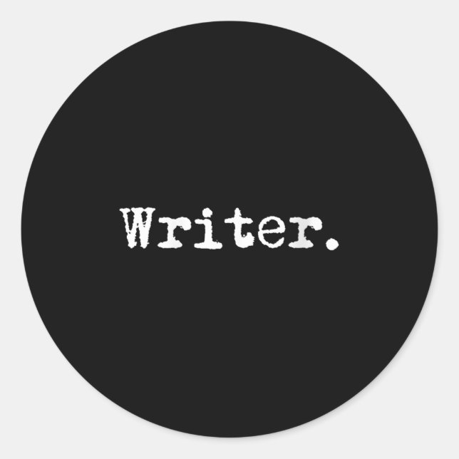 Womens Writer Funny Writing Book Au Novelist Gift  Classic Round Sticker (Front)