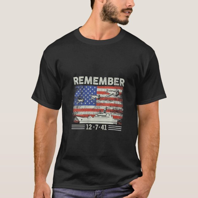 Womens Wwii Remember Pearl Harbour Memorial Day De T-Shirt (Front)
