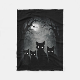 Womens Y Cute Kitten Cats Alt Goth Nge Horror Fleece Blanket