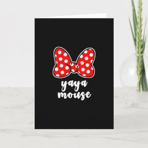 Womens Yaya Mouse Family Vacation Bow Card