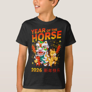 Womens Year of Horse 2026 Chinese New Year Ingot T-Shirt