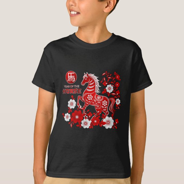 Womens Year Of The Horse Chinese New Year 2026 V-n T-Shirt (Front)