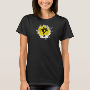 Womens Yellow Ice Skating Figure Skater Womens Gir T-Shirt