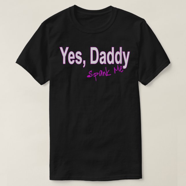 Womens Yes Daddy Spank Me Females VNeck  T-Shirt (Design Front)
