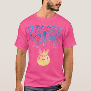 Womens Yggdrasil Nature Musician Tree Of Life Acou T-Shirt