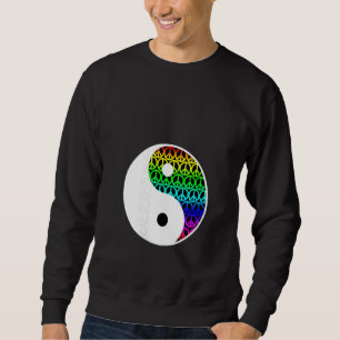 Womens Yin And Yang Peace Symbol Sign Love Balance Sweatshirt