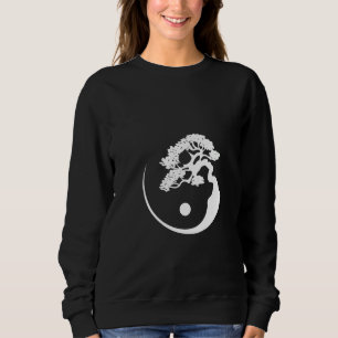Womens Yin Yang Bonsai Tree Japanese Buddhist Zen Sweatshirt
