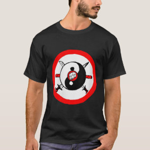 Womens Yin Yang Tai Chi Martial Arts Sword And Fis T-Shirt