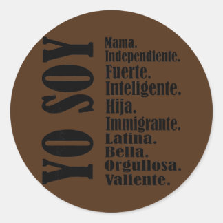 Womens Yo Soy Mama Spanish Mom Dia De Las Madres Classic Round Sticker