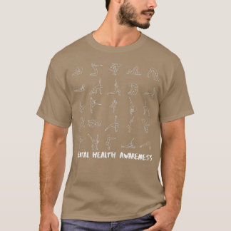 Womens Yoga Mental Health Awareness7012  T-Shirt