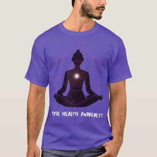 Womens Yoga Mental Health Awareness 7041 3121  T-Shirt