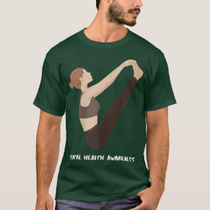 Womens Yoga Mental Health Awareness 7043 3123 T-Shirt