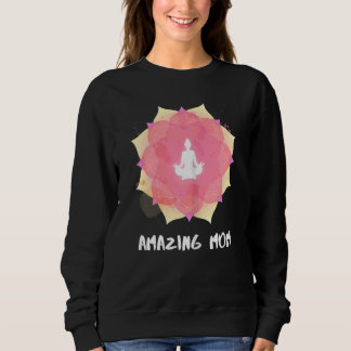 Womens Yoga Mum Mothers Day Mandala 3 Sweatshirt